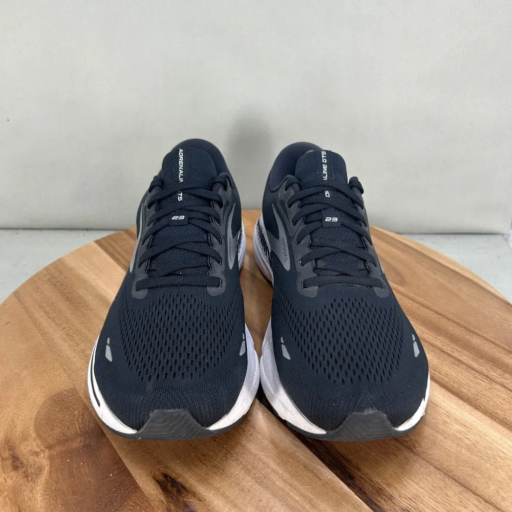 Brooks Adrenaline GTS 23 Mens Running Shoes Black Silver 10.5 Wide 2E Cushioned